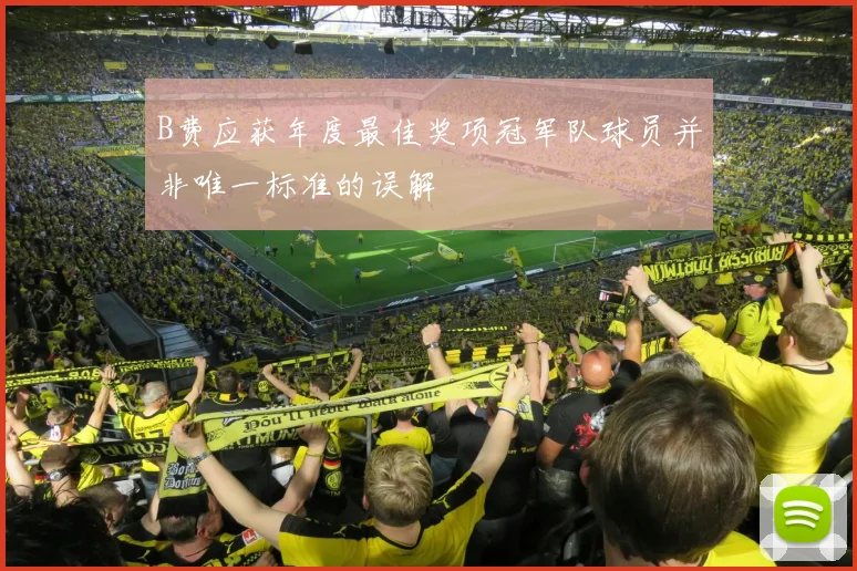 B费应获年度最佳奖项冠军队球员并非唯一标准的误解