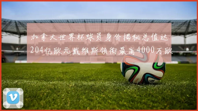 加拿大世界杯球员身价揭秘总值达204亿欧元戴维斯领衔最高4000万欧